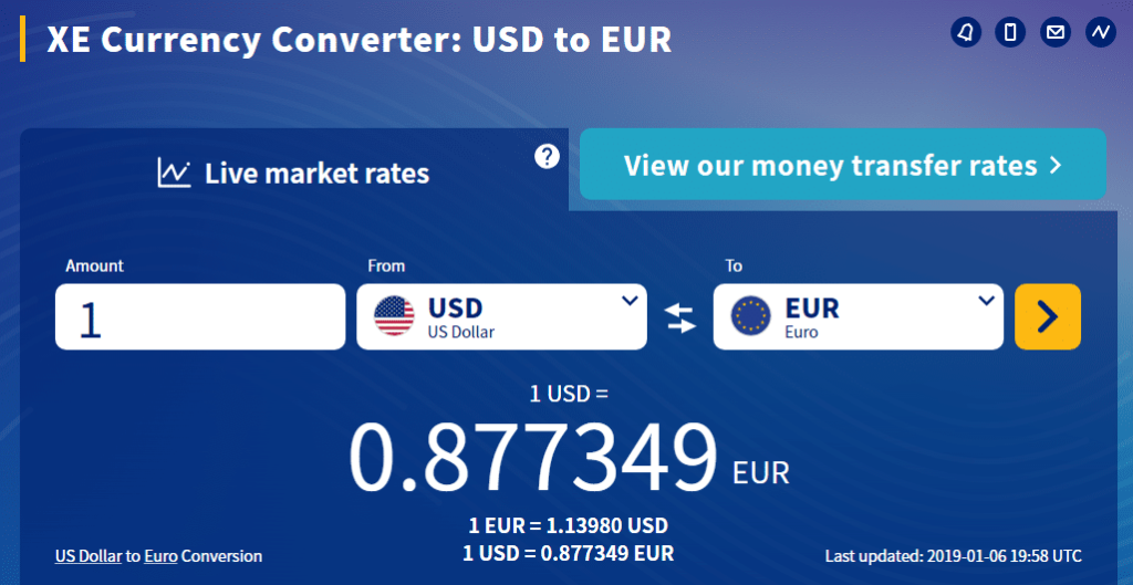 FinTech XE Currency Converter 